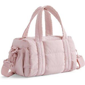 Mini quilted duffle bag for women small gym bag crossbody shoulder travel purse